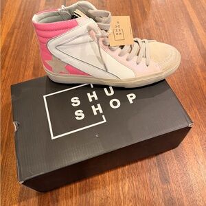ShuShop Kids Sneakers - Pink, White, and Tan